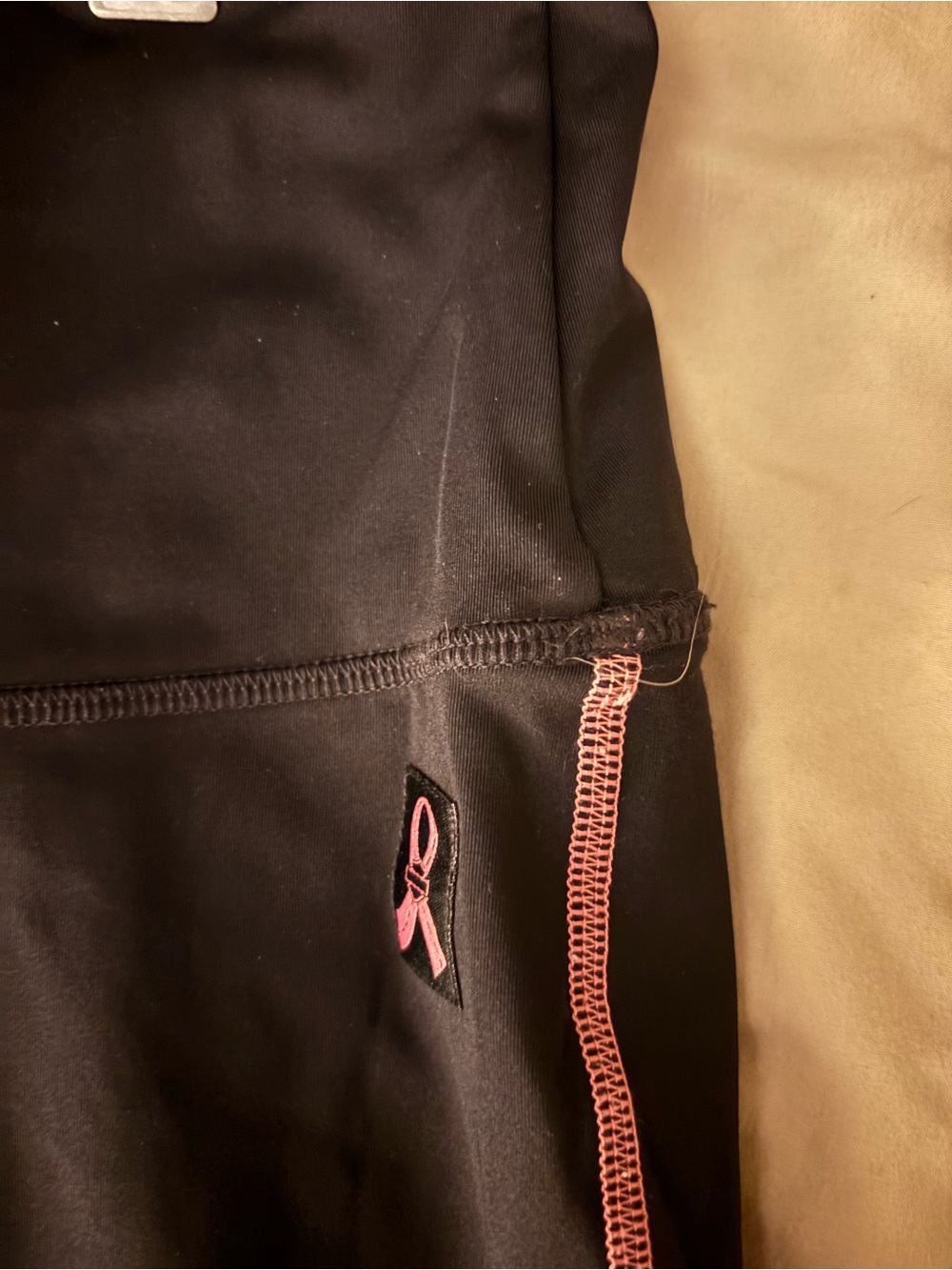 Harley-Davidson Black Leggings with Pink Trim - Picture 2 of 4